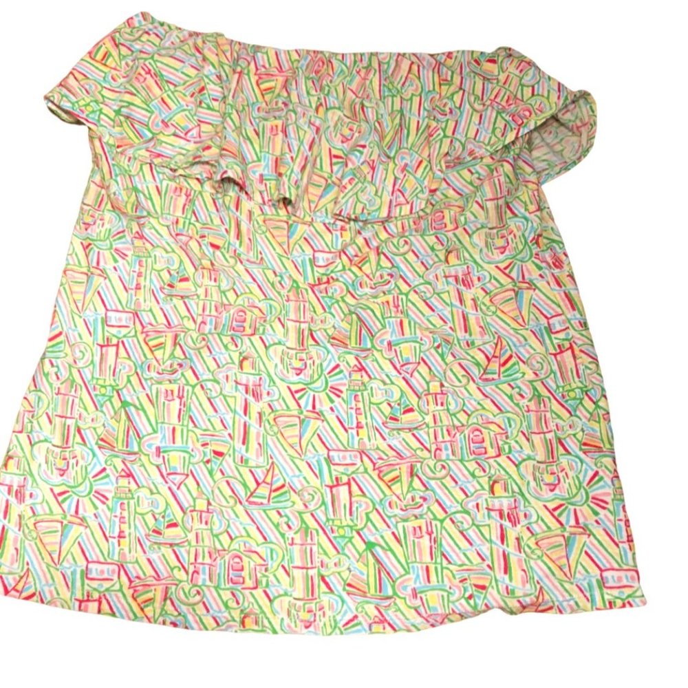 Lilly Pulitzer Ruffle Top Tube Top